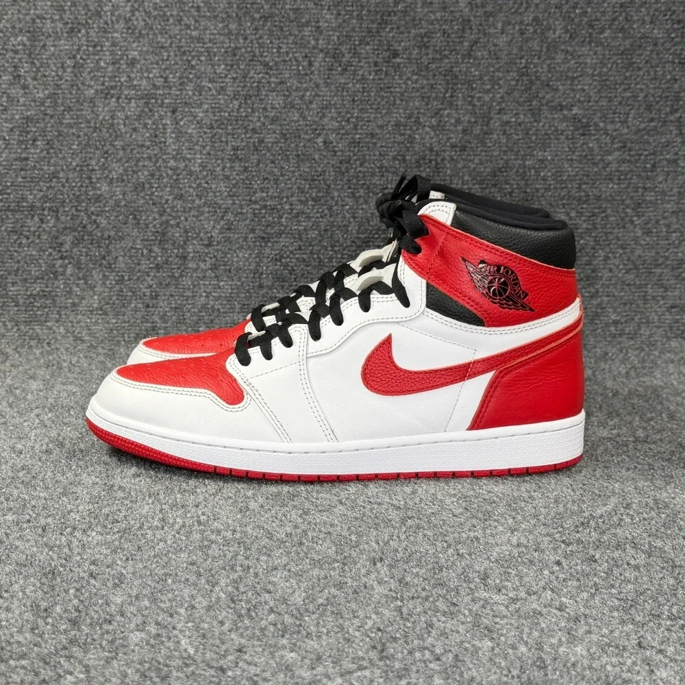 Jordan 1 Retro High OG Shoes Men's 12 Heritage Red White Black Athletic Sneakers